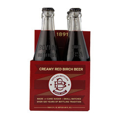 Boylan Cane Sugar Soda, Creamy Red Birch Beer 6/4pk 12oz